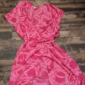 Banana Republic pink wrap dress